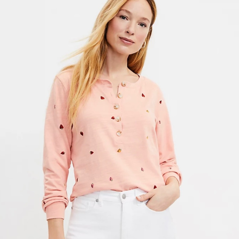 Loft super cute sweatshirt with strawberries!